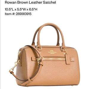 Coach Brown Rowan satchel
